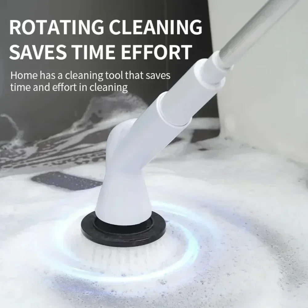 2000 MA 6in-1 Electric Cleaning Brush Cordless Electric Rotary Cleaning Brush Shower Cleaning Brush Kitchen Bathroom