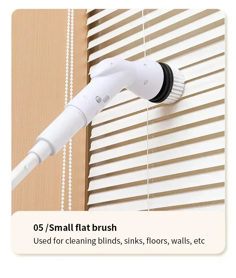 2000 MA 6in-1 Electric Cleaning Brush Cordless Electric Rotary Cleaning Brush Shower Cleaning Brush Kitchen Bathroom