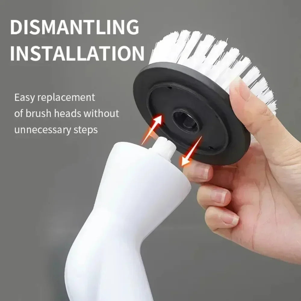2000 MA 6in-1 Electric Cleaning Brush Cordless Electric Rotary Cleaning Brush Shower Cleaning Brush Kitchen Bathroom