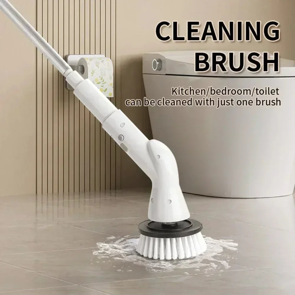 2000 MA 6in-1 Electric Cleaning Brush Cordless Electric Rotary Cleaning Brush Shower Cleaning Brush Kitchen Bathroom