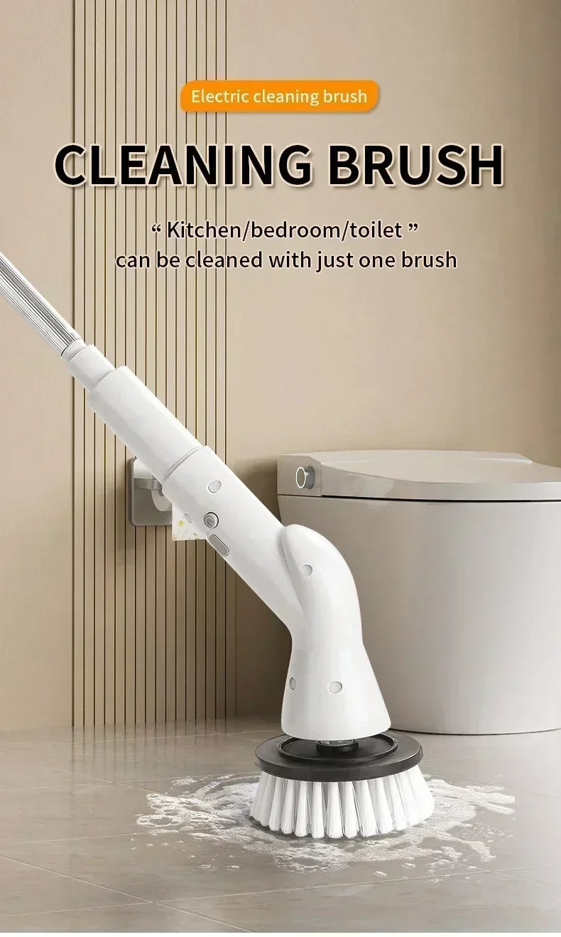 2000 MA 6in-1 Electric Cleaning Brush Cordless Electric Rotary Cleaning Brush Shower Cleaning Brush Kitchen Bathroom
