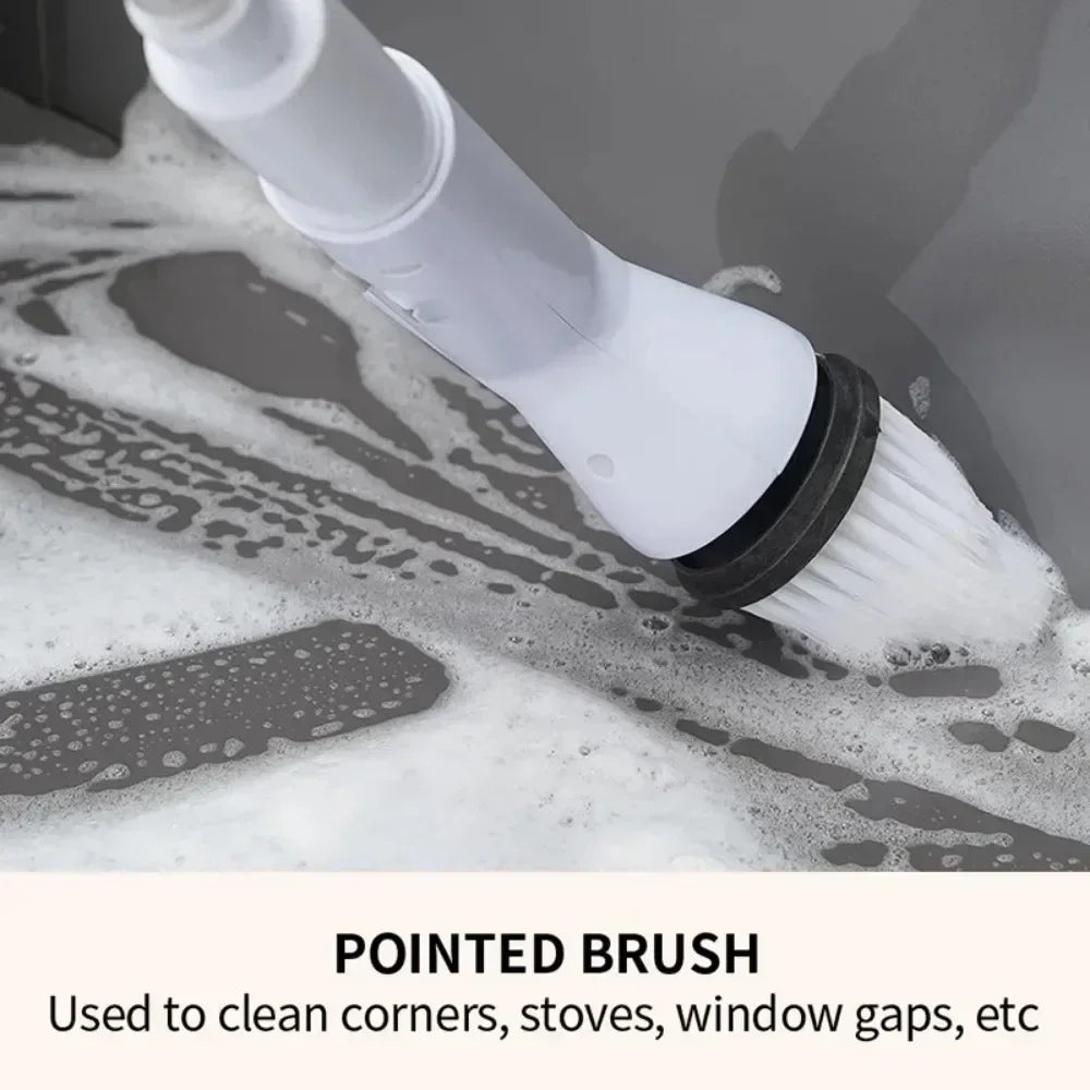 2000 MA 6in-1 Electric Cleaning Brush Cordless Electric Rotary Cleaning Brush Shower Cleaning Brush Kitchen Bathroom