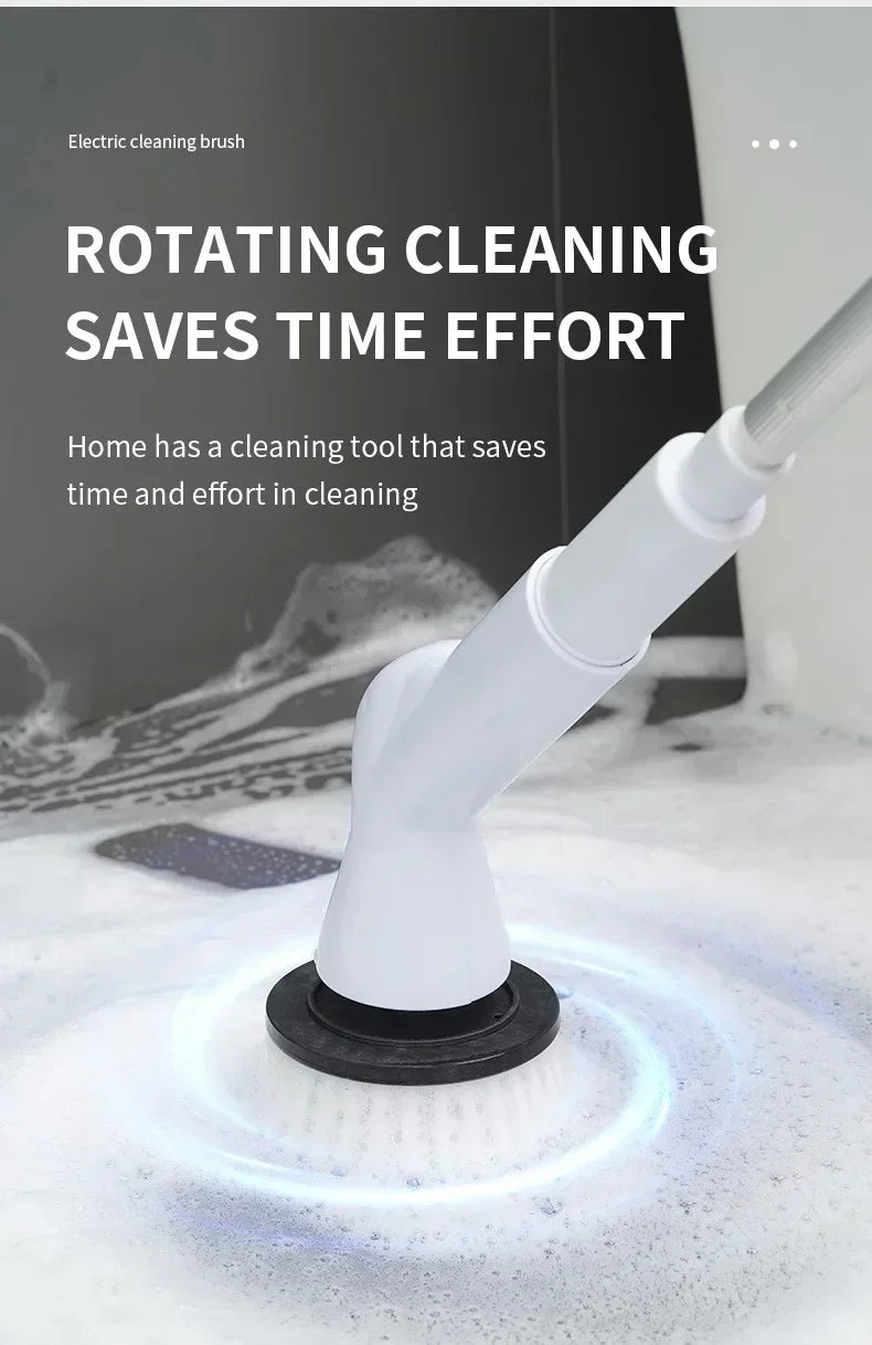 2000 MA 6in-1 Electric Cleaning Brush Cordless Electric Rotary Cleaning Brush Shower Cleaning Brush Kitchen Bathroom