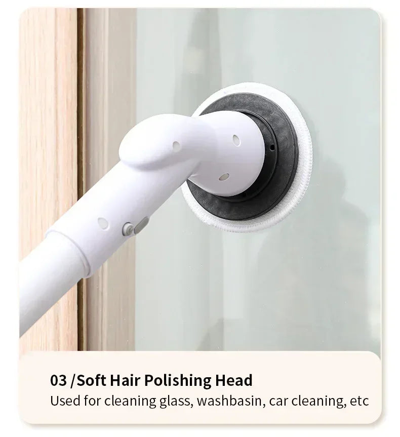 2000 MA 6in-1 Electric Cleaning Brush Cordless Electric Rotary Cleaning Brush Shower Cleaning Brush Kitchen Bathroom