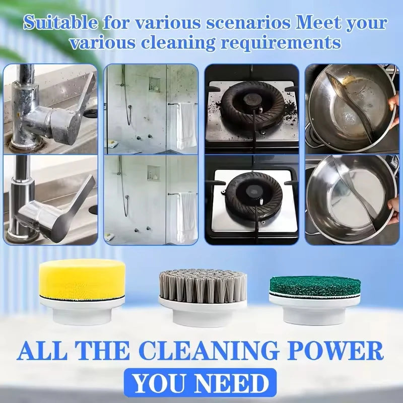Xiaomi 5 in 1 Power Scrubber 5 Replaceable Brush Head Electric Spin Scrubber Bathroom Cleaning Brush Power Scrubber